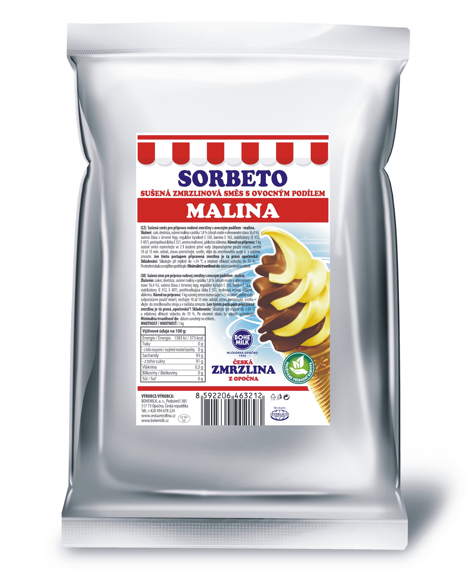 SORBETO Malina, 1kg